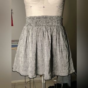 High Waisted Rusched Mini Skirt